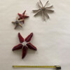 Sea stars come in a wide array of sizes.
Some people who have seen the sea stars IRL have commented that they’re larger than they expected them to be, so I thought I’d clarify things. Sea stars 1 through 92 are all the same size. Ariana is grander. - Made from an old sweater. Posed with some of her colleagues.